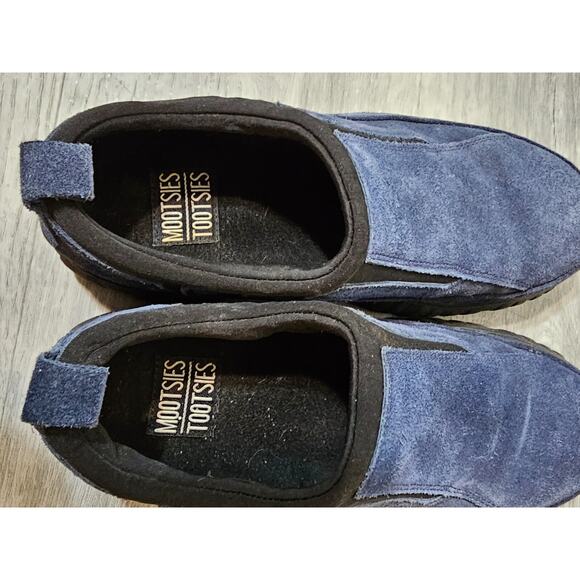 Mootsies Tootsies Women's Maxim Navy Leather Suede Slip On Loafers Size 9 M - Picture 7 of 8